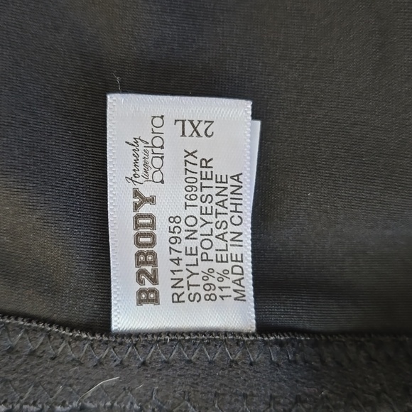 NWOT B2BODY High Waist Full Coverage Brief Tummy Control Girdle Black 2XL - Picture 6 of 6